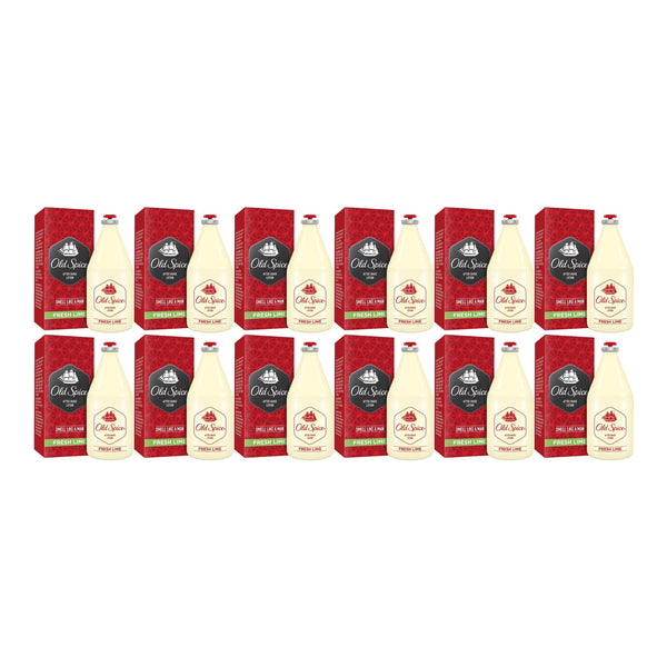 Old Spice After Shave Lotion Fresh Lime Scent, 50ml (Pack of 12)