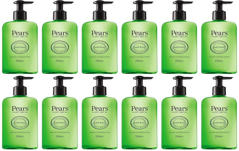 Pears Pure and Gentle Hand Wash with Lemon Flower Extract, 250ml (Pack of 12)