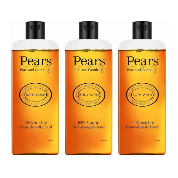 Pears Pure and Gentle Body Wash with Plant Oils, 250ml (Pack of 3)