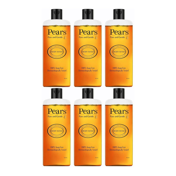 Pears Pure and Gentle Body Wash with Plant Oils, 250ml (Pack of 6)