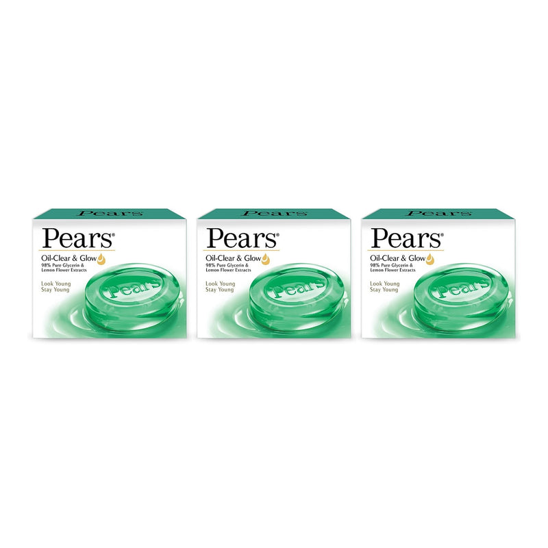 Pears Oil Clear Soap With Lemon Flower Extracts Bar Soap, 100g (Pack of 3)