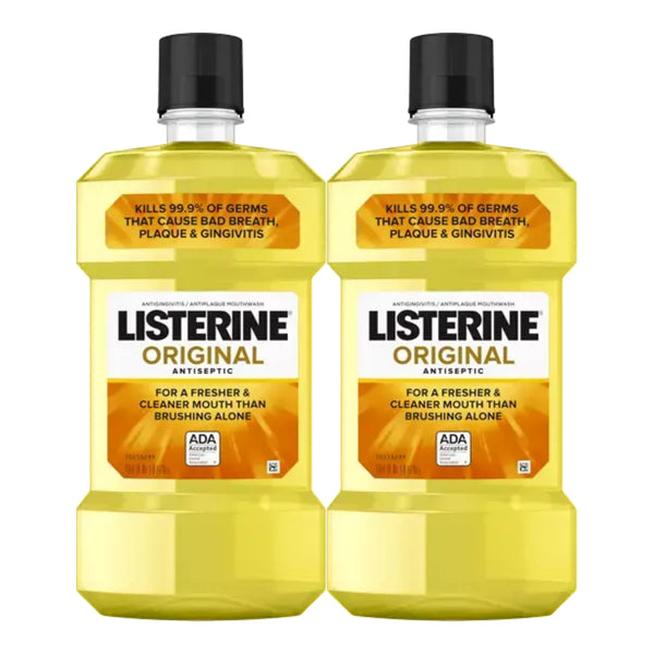 Listerine Original Antiseptic Mouthwash, 8.45oz (250ml) (Pack of 2)