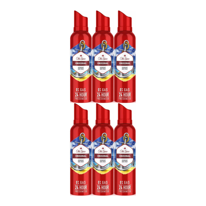 Old Spice Original Deodorant Body Spray, 4.73oz (Pack of 6)