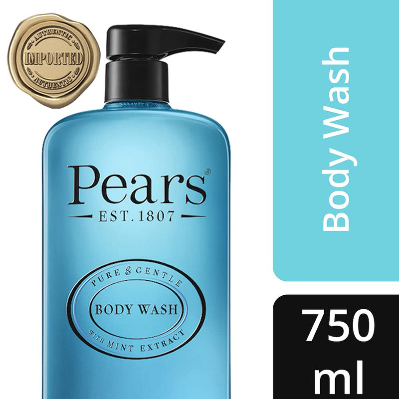 Pears Pure and Gentle Body Wash with Mint Extract, 750ml