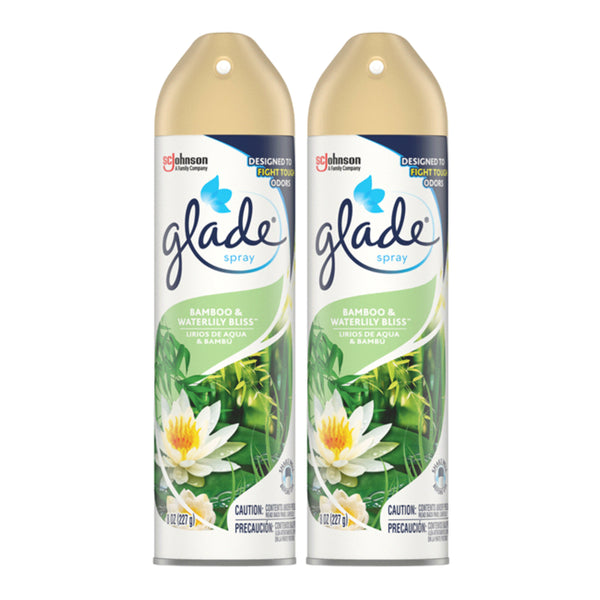 Glade Spray Bamboo & Waterlily Bliss Air Freshener, 8 oz (Pack of 2)