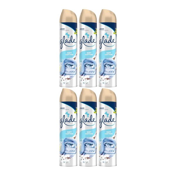 Glade Spray Soft Cotton Air Freshener, 300ml (Pack of 12)