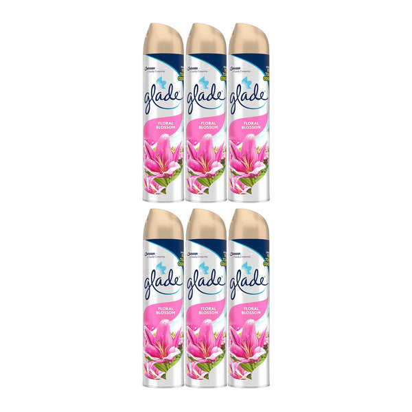 Glade Spray Floral Blossom Air Freshener, 300ml (Pack of 6)
