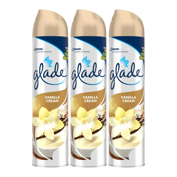 Glade Spray Vanilla Cream Air Freshener, 300ml (Pack of 3)