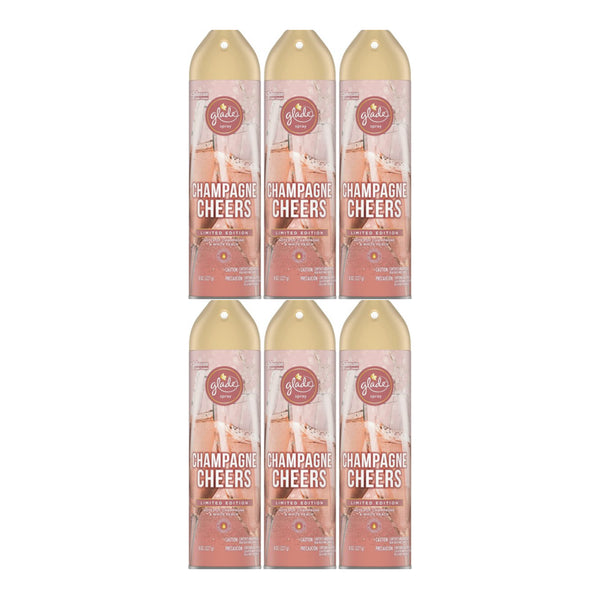 Glade Spray Champagne Cheers Air Freshener - Limited Edition, 8 oz (Pack of 6)