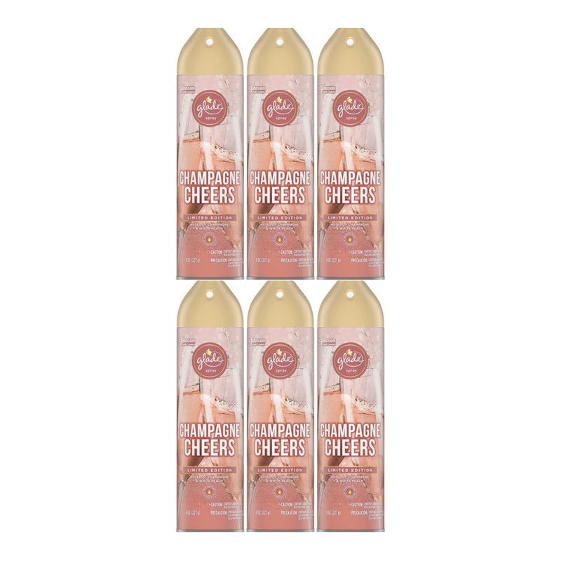 Glade Spray Champagne Cheers Air Freshener - Limited Edition, 8 oz (Pack of 6)