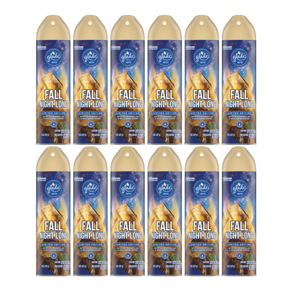 Glade Spray Fall Night Long Air Freshener - Limited Edition, 8 oz (Pack of 12)