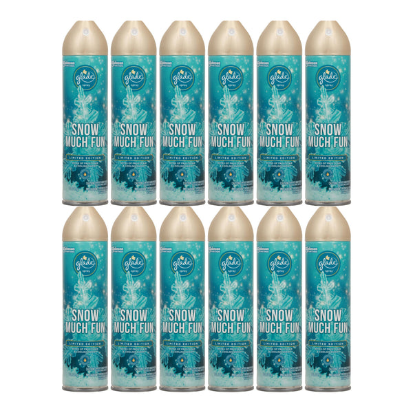 Glade Snow Much Fun Air Freshener - Limited Edition, 8 oz. (Pack of 12)