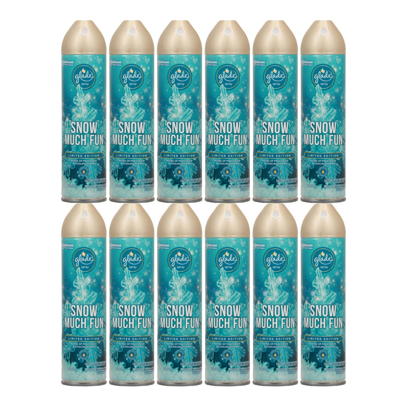 Glade Snow Much Fun Air Freshener - Limited Edition, 8 oz. (Pack of 12)