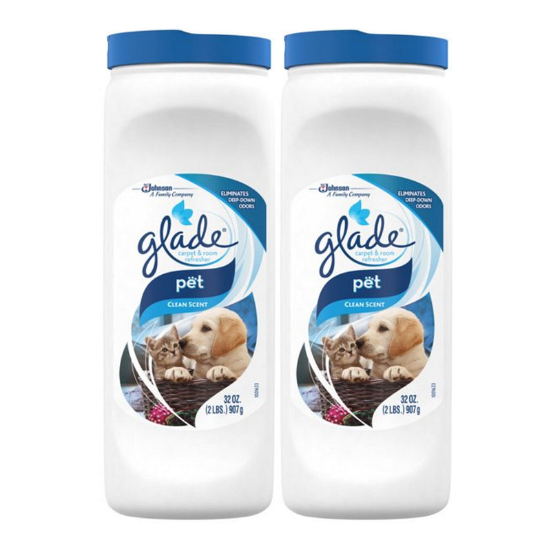 Glade Carpet & Room Freshener Clean Scent For Pets, 32oz (Pack of 2)