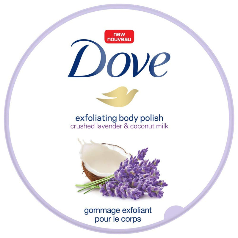 Dove Exfoliating Body Polish Crushed Lavender & Coconut Milk 10.5oz (Pack of 6)