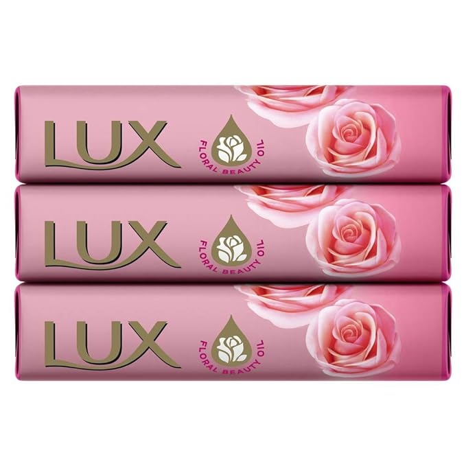 LUX Soft Touch Bar Soap French Rose & Almond Oil (3 Pack), 3 x 80g