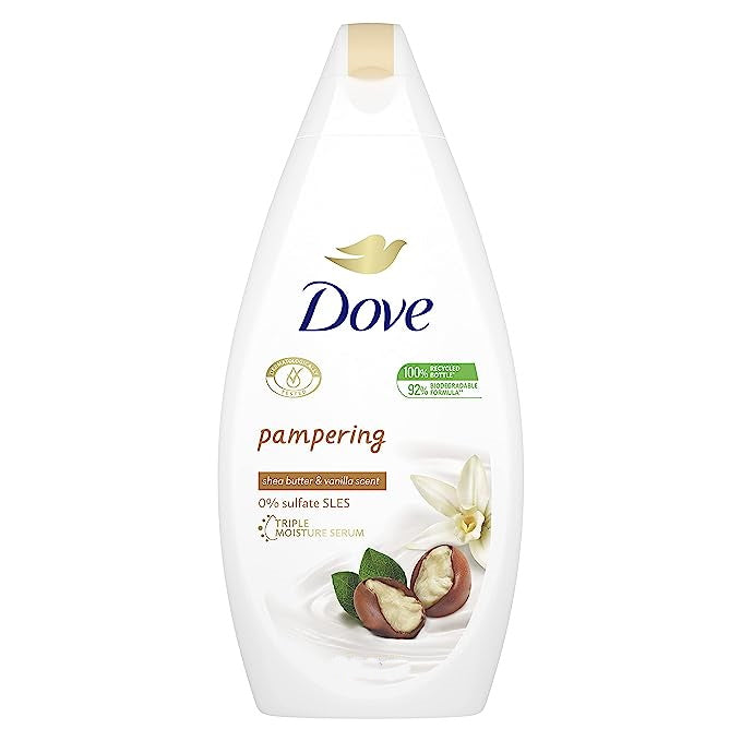 Dove Pampering Shea Butter & Vanilla Body Wash, 16.9oz.
