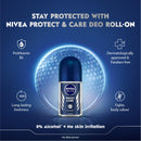 Nivea Men Protect & Care Roll-On Deodorant, 1.7oz (50ml) (Pack of 3)