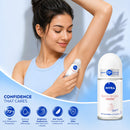 2 Pack x Nivea Extra Bright Silk Touch 72H Anti-Perspirant Roll-On, 1.7oz (50ml)