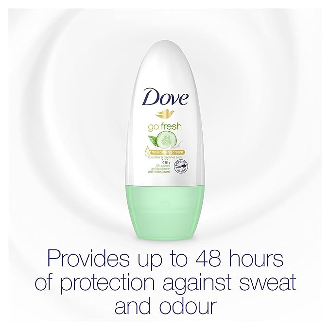 Dove Go Fresh Cucumber Green Tea Scent Antiperspirant Roll On, 50ml (Pack of 3)