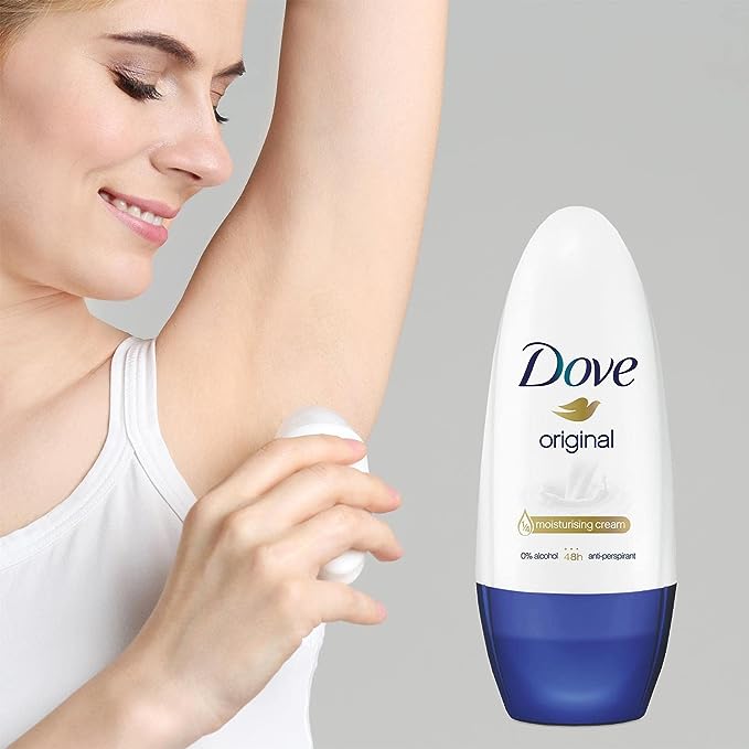 Dove Original Antiperspirant Roll On Deodorant, 50ml (Pack of 6)