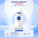 2 Pack x Nivea Extra Bright Silk Touch 72H Anti-Perspirant Roll-On, 1.7oz (50ml)