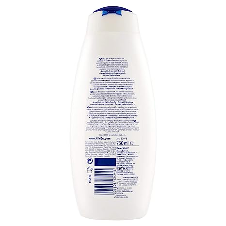 Nivea Orchid & Cashmere Extract Bath Cream Body Wash, 750ml (Pack of 6)