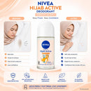 2 Pack x Nivea Hijab Active Bright & Dry HALAL 48H Roll-On, 1.7oz (50ml)