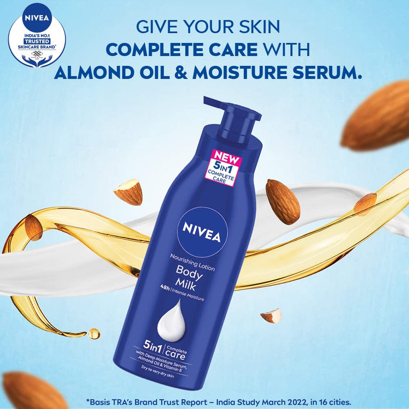 Nivea 5-in-1 Nourishing Body Lotion - Body Milk, 13.5oz (400ml) (Pack of 12)