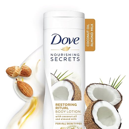 Dove Restoring Ritual Coconut Oil & Almond Milk Body Lotion, 250ml (Pack of 3)