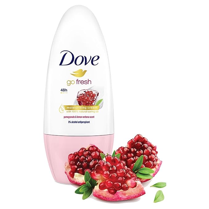 Dove Go Fresh Pomegranate Lemon Verbena Antiperspirant Roll On 50ml (Pack of 6)