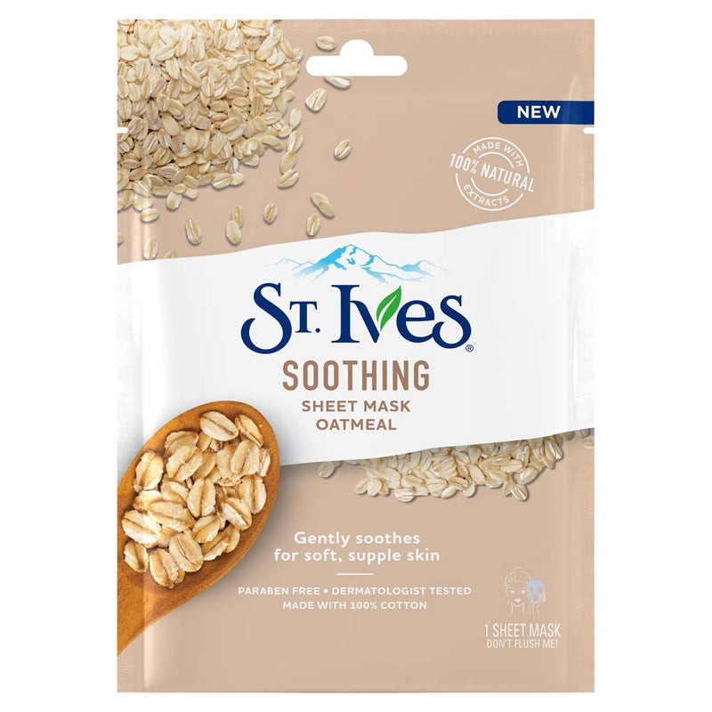 St. Ives Soothing Oatmeal Sheet Mask, 1 Sheet Mask (Pack of 6)