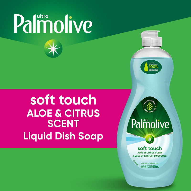 Palmolive Ultra Soft Touch Aloe & Citrus Scent Dish Liquid, 20 oz. (Pack of 3)