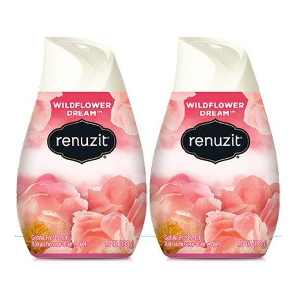 Renuzit Gel Air Freshener Wildflower Dream Scent, 7oz (Pack of 2)