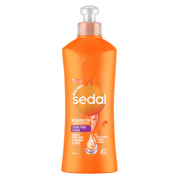 Sedal Restauración Instantánea Crema Para Peinar, 300ml (10.15oz)