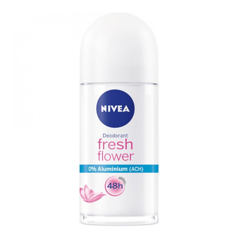 Nivea Fresh Flower Aluminum Free Roll-On Deodorant, 1.7oz (Pack of 6)