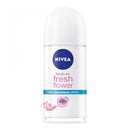 Nivea Fresh Flower Aluminum Free Roll-On Deodorant, 1.7oz (Pack of 12)