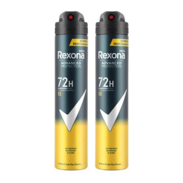 Rexona Men Advanced Protection V8 72 Hour Deodorant Spray, 6.7 oz. (Pack of 2)