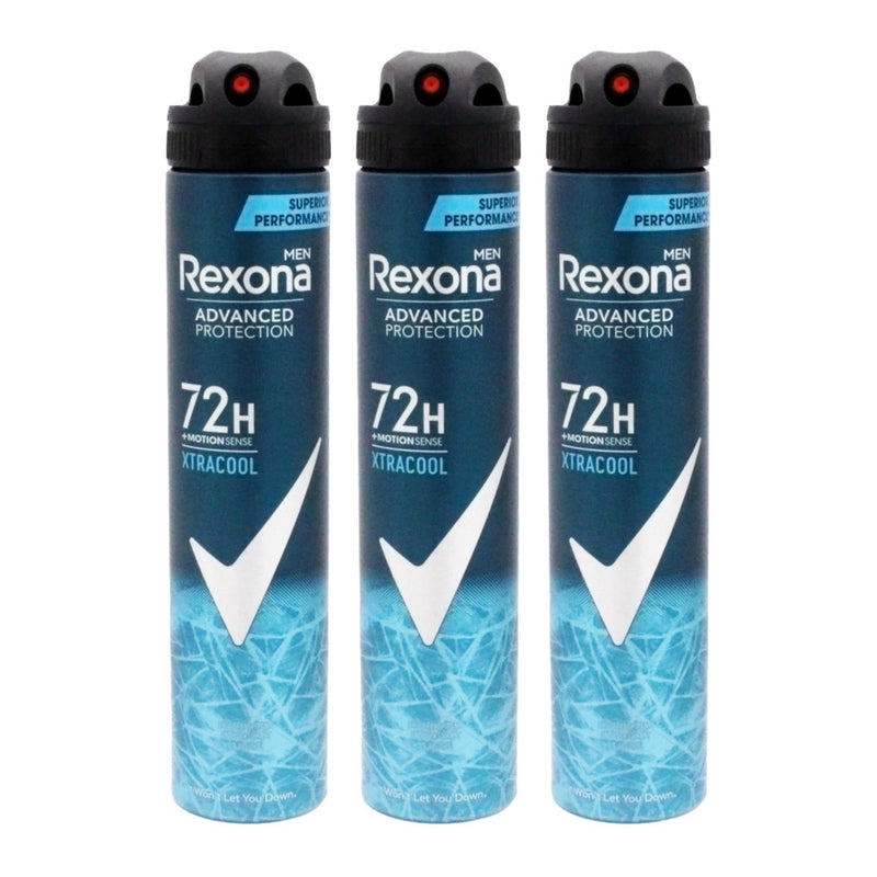 Rexona Men Advanced Protection XtraCool 72H Deodorant Spray, 6.7 oz (Pack of 3)