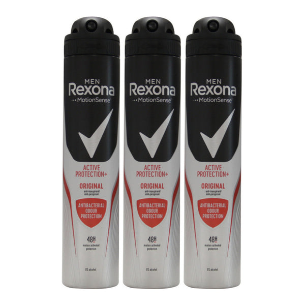Rexona Active Protection+ Original 48H Body Spray Deodorant, 200ml (Pack of 3)