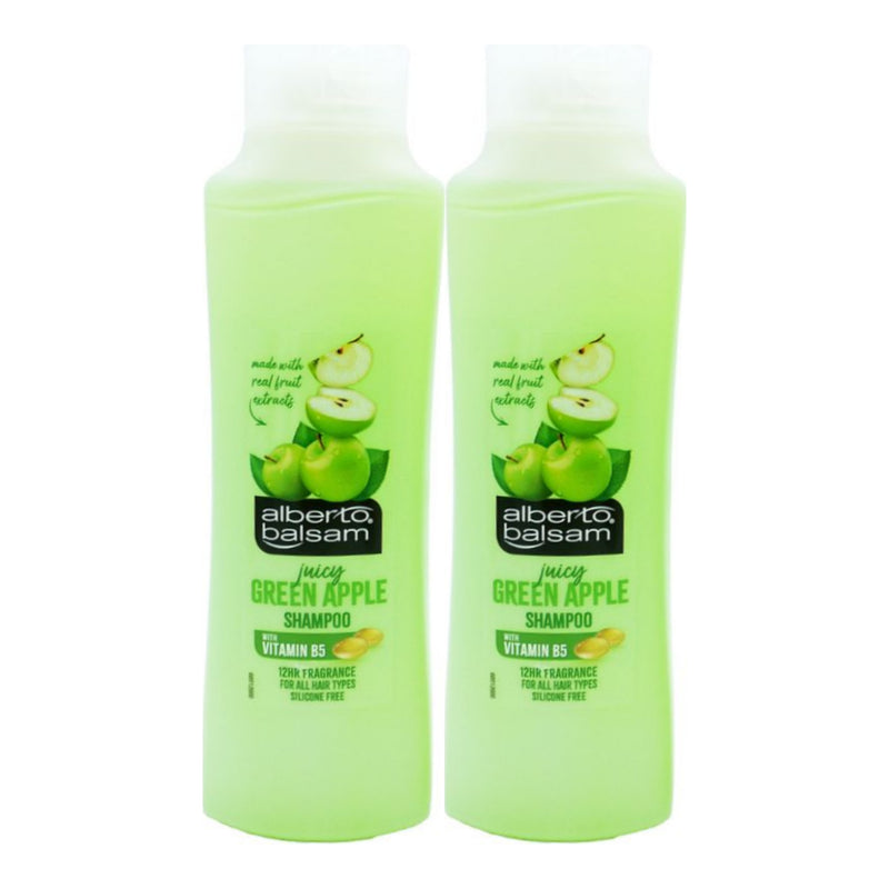 Alberto Balsam Juicy Green Apple Shampoo with Vitamin B5, 12oz (Pack of 2)