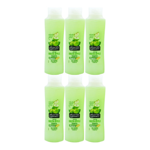 Alberto Balsam Juicy Green Apple Shampoo with Vitamin B5, 12oz (Pack of 6)