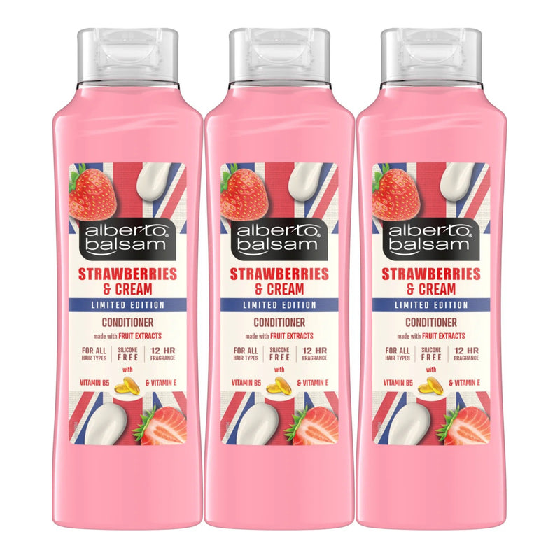 Alberto Balsam Strawberries & Cream Conditioner Limited Edition 12oz (Pack of 3)