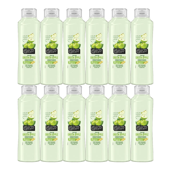 Alberto Balsam Juicy Green Apple Conditioner with Vitamin B5, 12oz (Pack of 12)