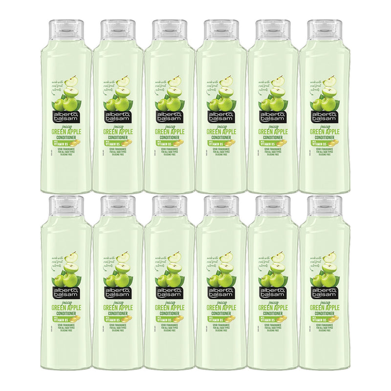 Alberto Balsam Juicy Green Apple Conditioner with Vitamin B5, 12oz (Pack of 12)