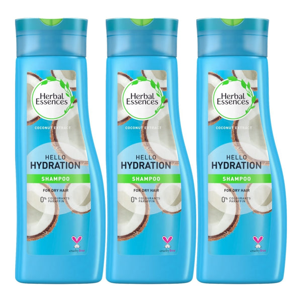 Herbal Essences Coconut Extract Hello Hydration Shampoo, 13.5oz (Pack of 3)
