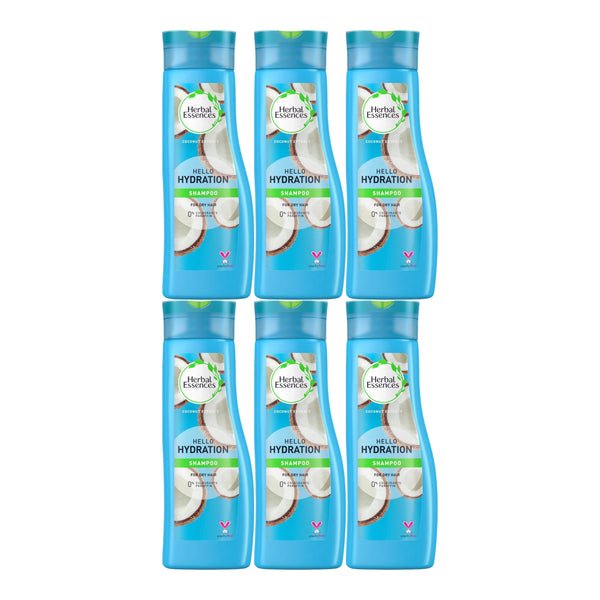 Herbal Essences Coconut Extract Hello Hydration Shampoo, 13.5oz (Pack of 6)