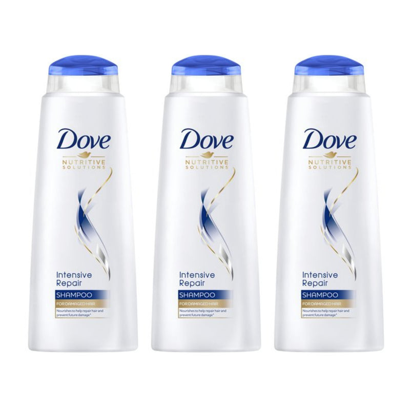 Dove Intensive Repair Shampoo For Damaged Hair, 250ml (Pack of 3)