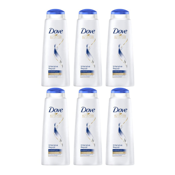 Dove Intensive Repair Shampoo For Damaged Hair, 250ml (Pack of 6)