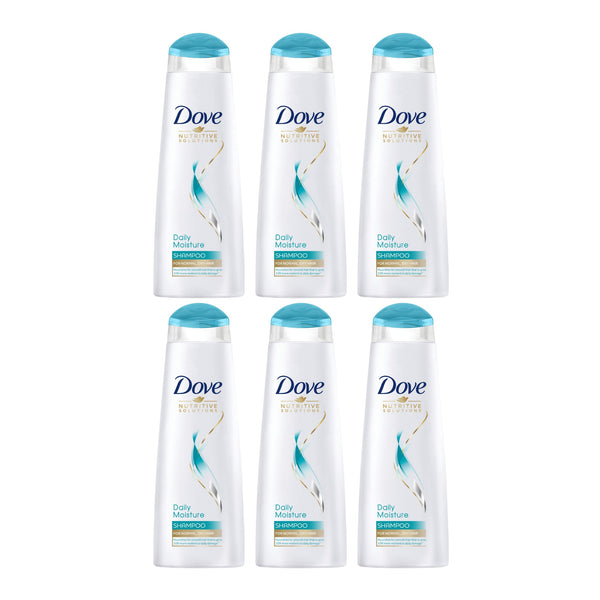 Dove Daily Moisture Shampoo For Everyday Care, 250ml (Pack of 6)